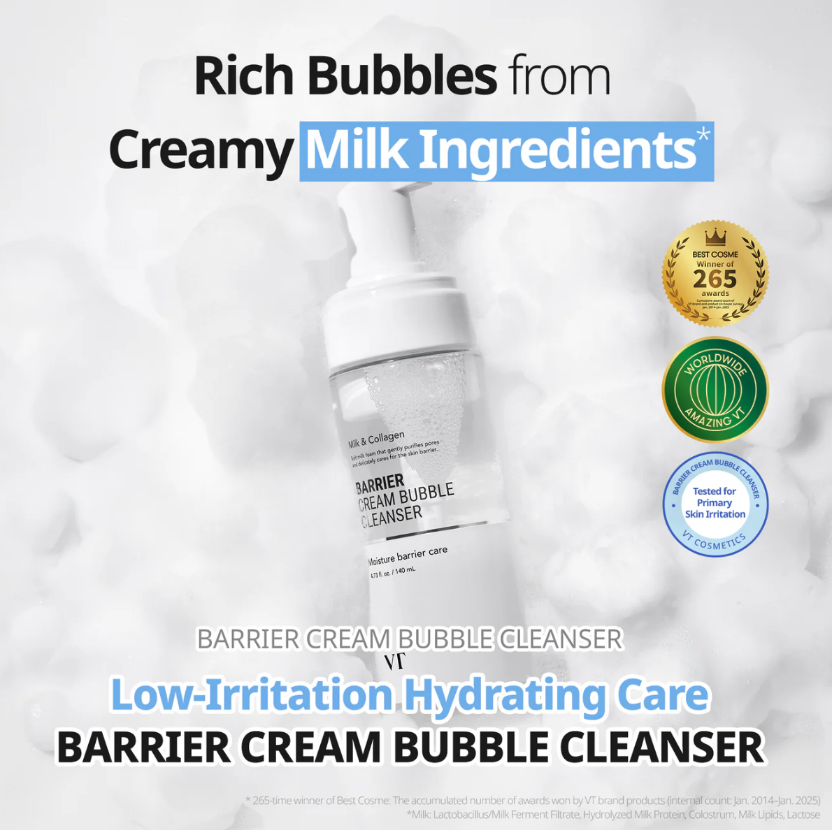 VT BARRIER CREAM BUBBLE CLEANSER